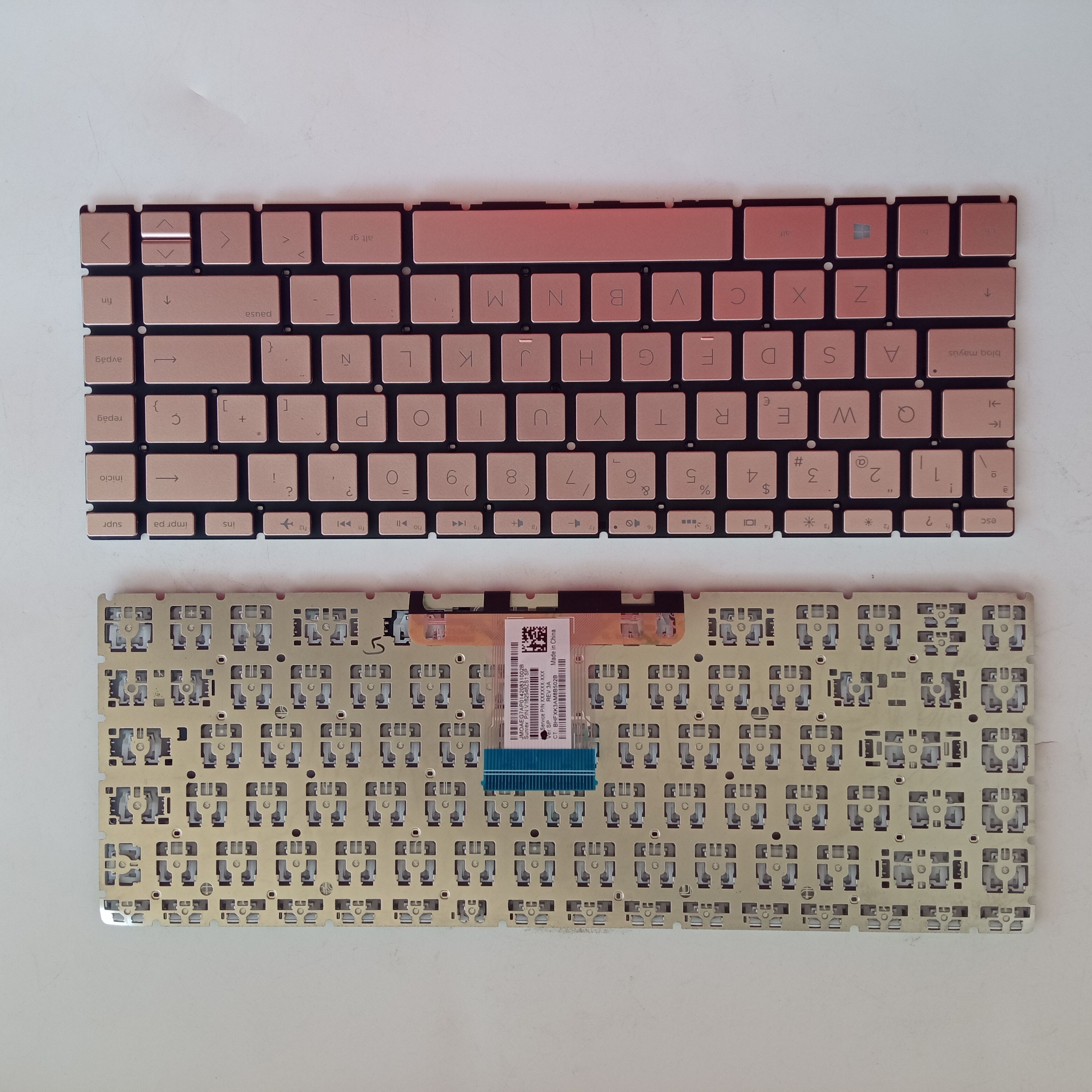 Picture of New Replacement Laptop Keyboard For HP 14-CE small carriage return Gold SP Layout